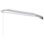 Retractable Awning Blue and White 4.5x3 m Fabric and Aluminium 3154424
