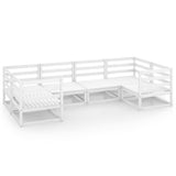 6 Piece Garden Lounge Set Solid Wood Pine 3076240