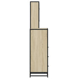 3 Piece Bathroom Furniture Set Sonoma Oak Engineered Wood 3301056