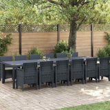 Garden Dining Set 13 pcs Anthracite Polt rattan 3378773