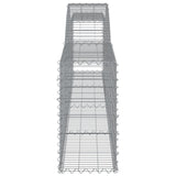 Arched Gabion Baskets 8 pcs 400x30x60/80 cm Galvanised Iron 3146846