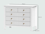 Elegant Chest of Five Drawers - White T3398P330519