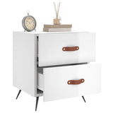 Bedside Cabinet High Gloss White 40x35x47.5 cm Engineered Wood 827248