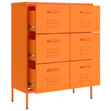 Drawer Cabinet Orange Steel Medium Drawer Cabinet Rectangular 336147