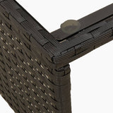 Garden Sofa with Table and Cushions L-Shaped Black Poly Rattan 365571