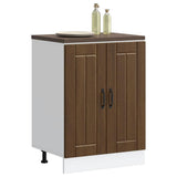 Sink Base Cabinet Lucca Brown Oak Engineered Wood 853684