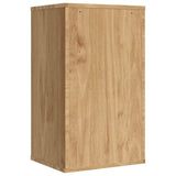 Bathroom Wall Cabinet with Door FLORO Wax Brown 35 x 30 x 60 cm 42011235