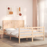 Bed Frame without Mattress Double Solid Wood 3194481