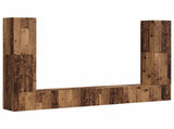 TV Cabinet Set 8 pcs Old Wood Engineered Wood 3409139