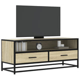 TV Cabinet Sonoma Oak 100x34.5x40 cm Engineered Wood and Metal 848815
