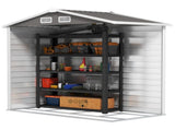 7 x 4ft Garden Shed, Easy to Assemble, Upgraded Galvanised Steel Frame with Foundation Kit, Double T3398P317698