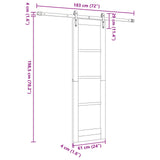 Sliding Door ORKDAL Natural and Black 61 x 198.5 cm 3445557