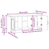 TV Cabinet Old Wood 99 x 34.5 x 47 cm Engineered Wood 895873