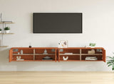 Wall Cabinet 2 pcs Wax Brown 80 x 30 x 30 cm Solid Pine Wood 869949