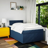 Box Spring Bed with Mattress Blue 120x200 cm Fabric 3285861