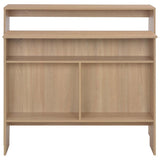 Bar Table with 2 Table Tops Oak 130x40x120 cm 280219