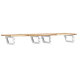 ZNTS Basin Shelf Wall Mounted Steel and Solid Wood Acacia 3302678