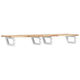 Basin Shelf Wall Mounted Steel and Solid Wood Acacia 3302678
