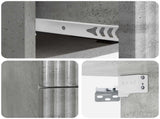Wall-Mounted Bedside Cabinet with Drawer 2 pcs Concrete Grey 898472