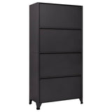 Locker Cabinet Anthracite and Red 90x40x180 cm Steel 339833