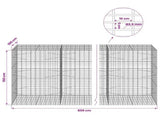 Gabion with 3.5 mm Wire and 5x10 cm Mesh 800x100x150 cm 3462946