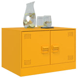 Coffee Table Mustard Yellow 67x50x44 cm Steel 841730