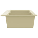 Granite Kitchen Sink Double Basins Beige 144851