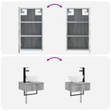 Bathroom Furniture Set 3 pcs Grey Sonoma 33 x 34.5 x 160 cm 3406049