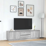TV Cabinet with LED Lights Grey Sonoma 193,5x41x50 cm 3328440