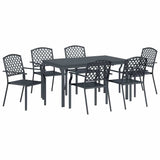 Garden Dining Set 7 pcs Anthracite Powder-coated Steel 3378818