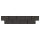 Fence Panel 9 pcs WPC and Aluminium Black 3429455