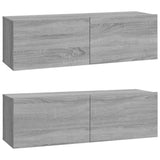 3 Piece TV Cabinet Set Grey Sonoma Engineered Wood 3114324