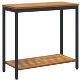 Outdoor Table with Storage Natural and Black 80 x 35 x 75 cm 4010606
