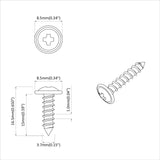 Screw 13636 pcs Silver M4 x 16 mm Steel 864519