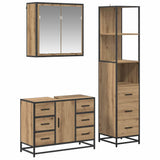 Bathroom Furniture Set 3 pcs Artisan Oak Engineered Wood 3402382