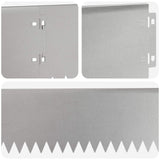Lawn Edging 20 pcs 103 x 15 cm Steel Silver 8008363