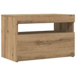 ZNTS TV Cabinet with LED Lights Artisan Oak 60x35x40 cm Engineered Wood 856311