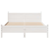 Bed Frame without Mattress White 160x200 cm Solid Wood Pine 855586