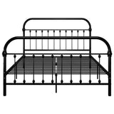 Bed Frame without Mattress with Headboard Black 140x200 cm Metal 284501