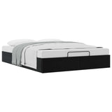 Ottoman Bed Frame Black Queen Size Velvet 3403076