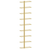 Wall-mounted Wine Rack for 9 Bottles Gold Iron 340901