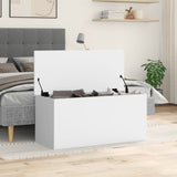 Storage Box White 100x42x46 cm Engineered Wood 840660