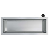 Garden Planter with LED Silver 30 x 80 x 30 cm Galvanised Steel 8008108