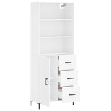 Highboard White 69.5x34x180 cm Engineered Wood 3189445