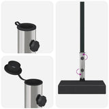 Parasol Base Black Granite, Stainless Steel Standard Parasol Base 45067