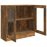 Vitrine Cabinet Smoked Oak 82.5x30.5x80 cm Engineered Wood 815615