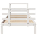 Bed Frame with Headboard without Mattress White 90x190 cm Single 3306099