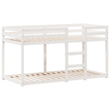 Bunk Bed without Mattress White 90x190 cm Single Solid Wood Pine 3282128