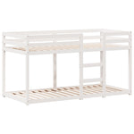 ZNTS Bunk Bed without Mattress White 75x190 cm Small Single Solid Wood Pine 3282130