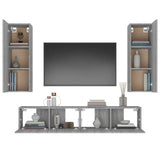 4 Piece TV Cabinet Set Grey Sonoma Engineered Wood 3114204